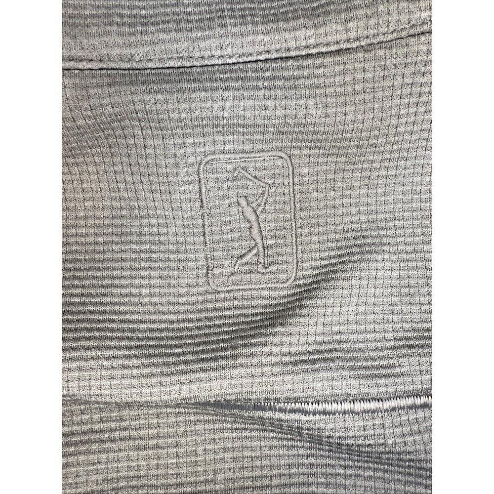 PGA Tour Waffle Knit Thermal 1/4 Zip Pullover Men's Medium Gray Polyester - Picture 4 of 7